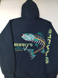 Bunky's Sweatshirt Fish Bones Logo